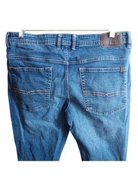 Buffalo David Bitton Jackson-X Straight Stretch Mens Jeans Size 36x34 Blue Denim